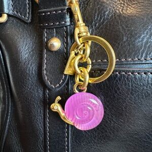 Gold and Purple Snail Keychain